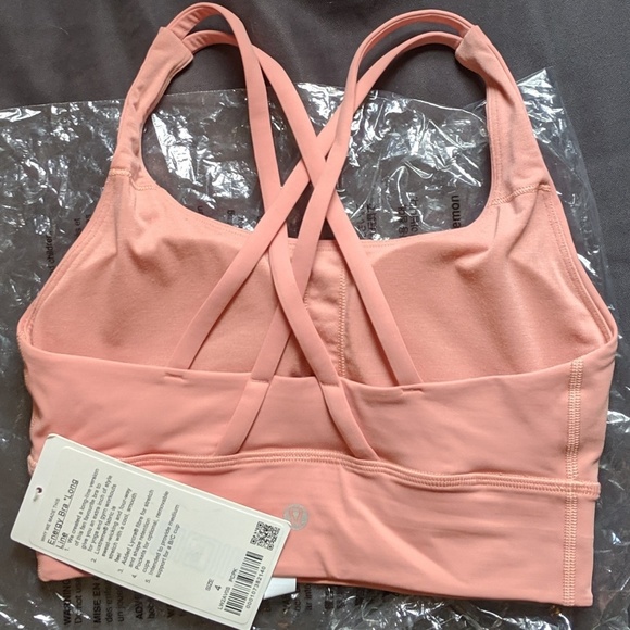 LULULEMON Longline Energy Bra 4 Peach Pink 🍑 - Picture 6 of 10